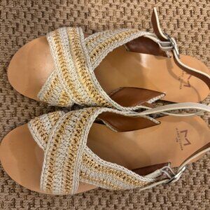 Marc Fischer Sandal size 9 beige raffetta